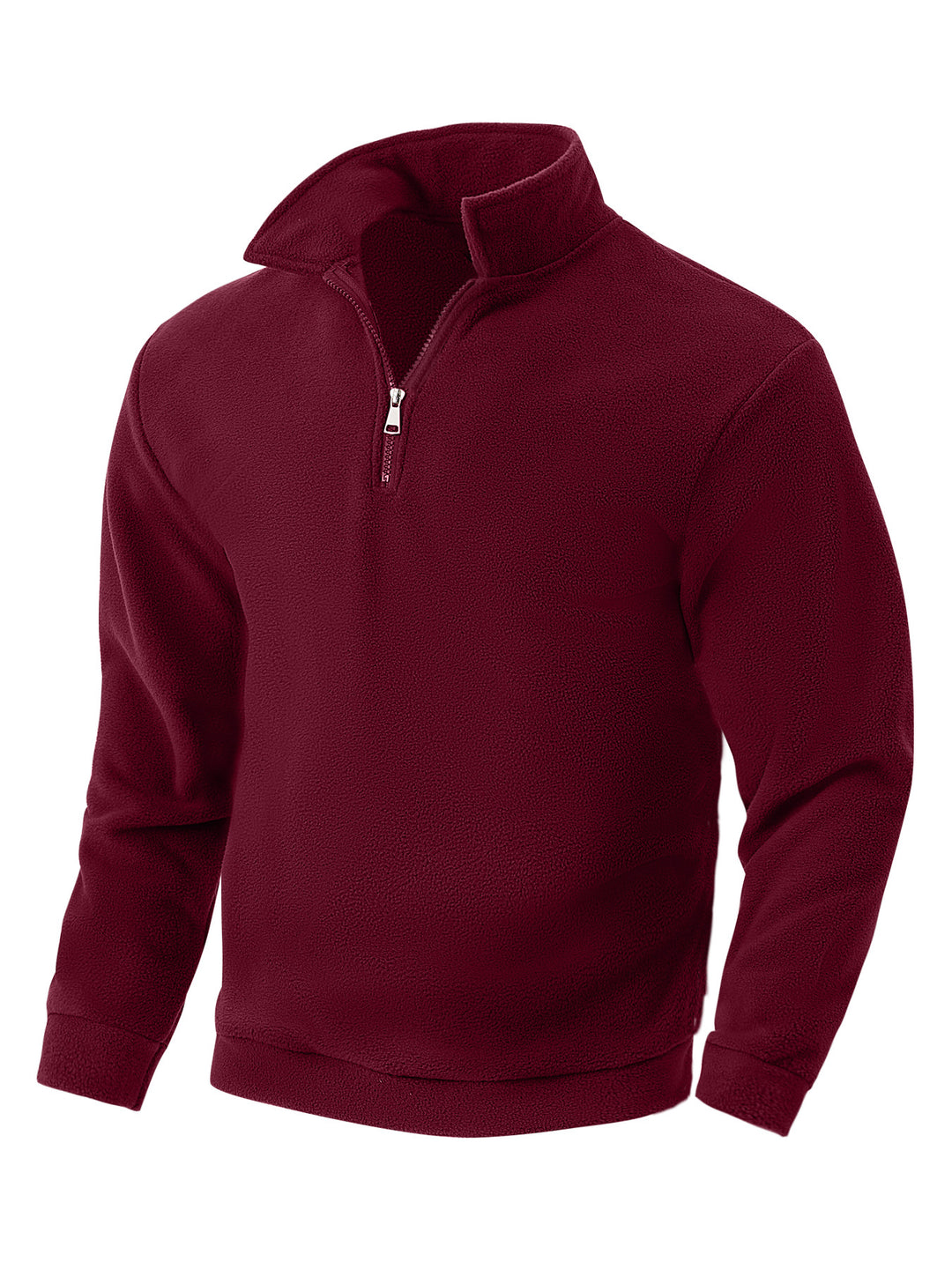 Herren Fleece-Halbzip-Pullover mit Stehkragen, weichem Teddy-Fleece und elastischen Bündchen Shop Nory