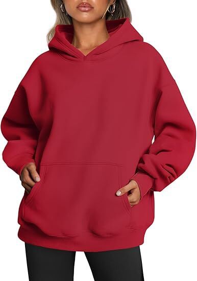 Damen nan Oversize Kapuzenpullover aus weicher Baumwollmischung mit Kängurutasche Shop Nory