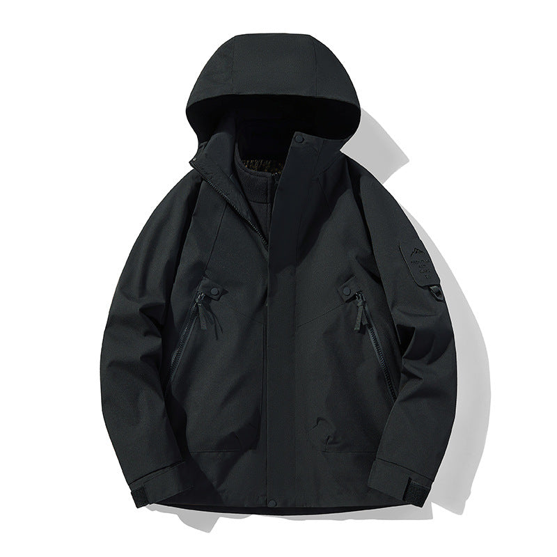 Unisex Wasserdichte, atmungsaktive Hardshell-Outdoorjacke mit Kapuze Shop Nory