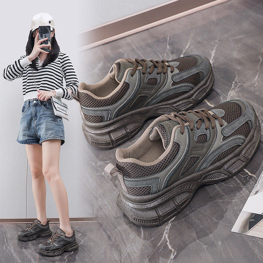Damen Sportliche Atmungsaktive Sneakers mit dämpfender Sohle Shopnory