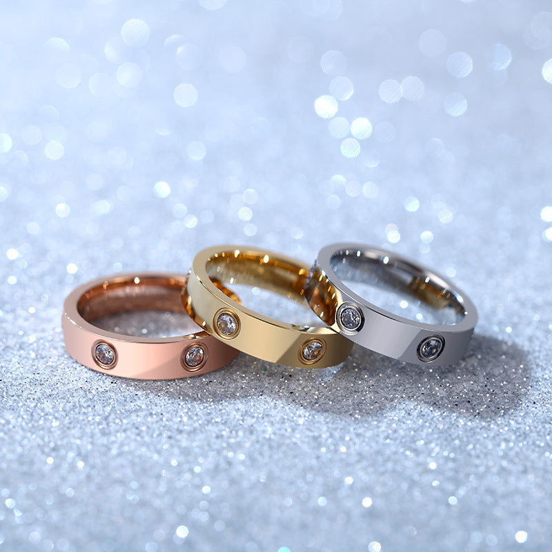 Damen Eleganter und zeitloser Ring mit funkelnden Kristallen Shop Nory