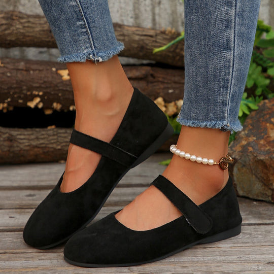 Damen Ballerinas mit elegantem Klettverschluss und atmungsaktivem Obermaterial