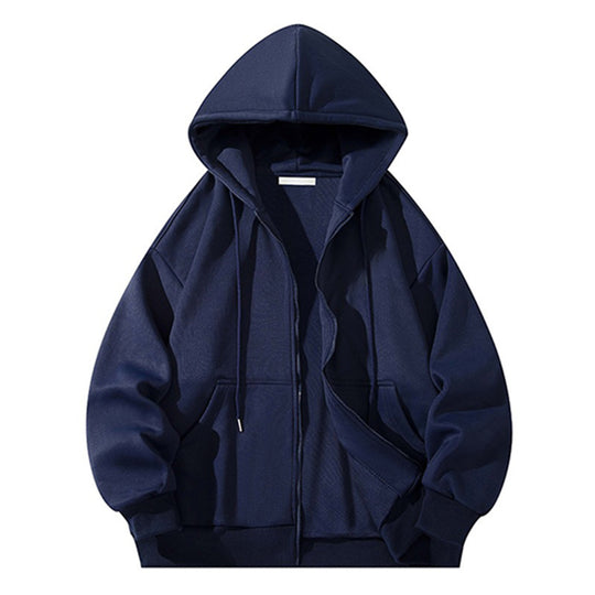 Herren Oversize Reißverschluss‑Kapuzenjacke aus schwerer Sweatqualität mit Kängurutaschen Shop Nory