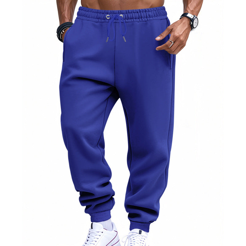 Herren nan sportliche Sweat-Jogginghose mit elastischem Tunnelzugbund, Rippbündchen und tiefen Eingrifftaschen