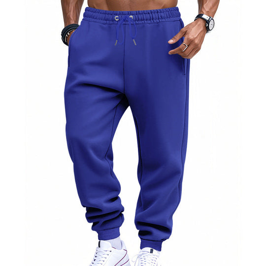 Herren nan sportliche Sweat-Jogginghose mit elastischem Tunnelzugbund, Rippbündchen und tiefen Eingrifftaschen