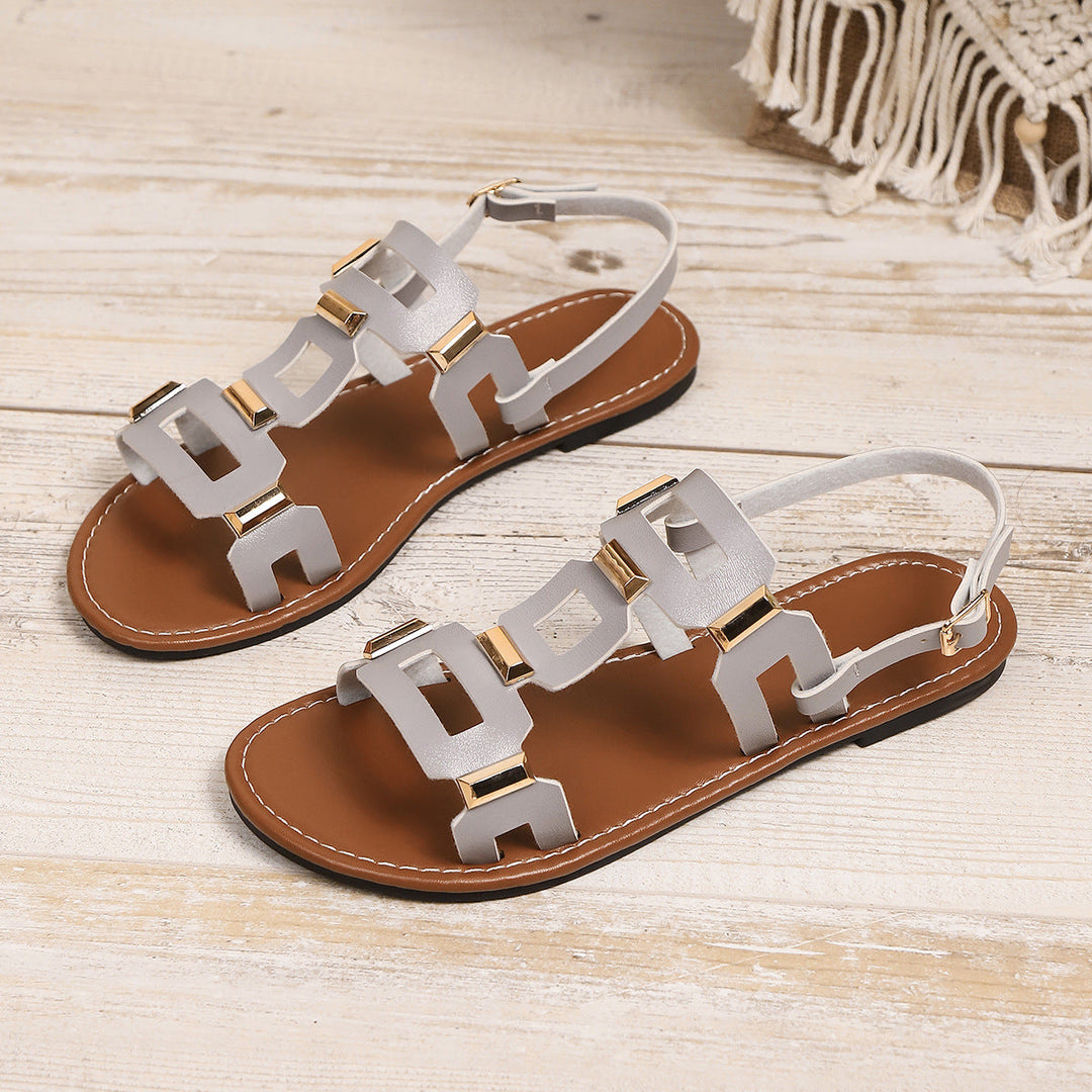 Damen elegante Sandalen mit modischen Schnallen