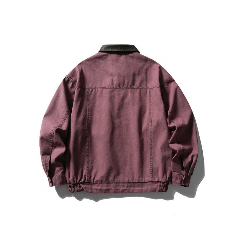 Unisex Kastenförmige Overshirt‑Jacke aus Baumwoll‑Canvas mit Cordkragen, Druckknopfleiste und elastischem Saum Shop Nory
