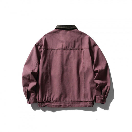 Unisex Kastenförmige Overshirt‑Jacke aus Baumwoll‑Canvas mit Cordkragen, Druckknopfleiste und elastischem Saum Shop Nory