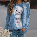Damen Sweatshirt mit niedlichem Tiermotiv