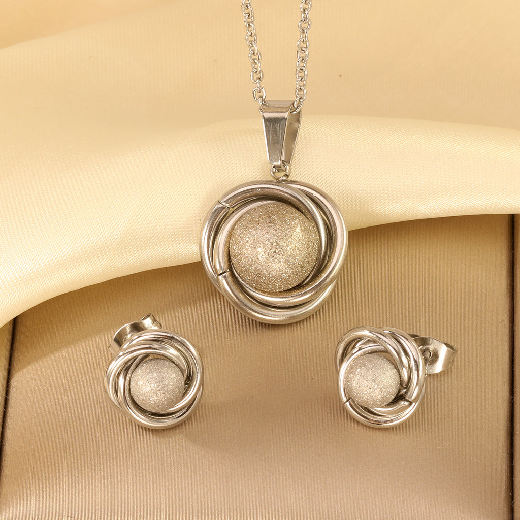 Damen Schmuckset mit elegantem Kettenanhänger und passenden Ohrsteckern Shop Nory