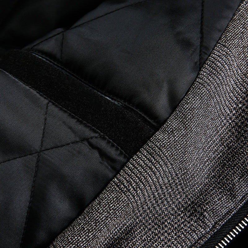 Herren Boxy-Bomberjacke mit Teddykragen, gefütterten Eingrifftaschen und elastischem Saum Shop Nory