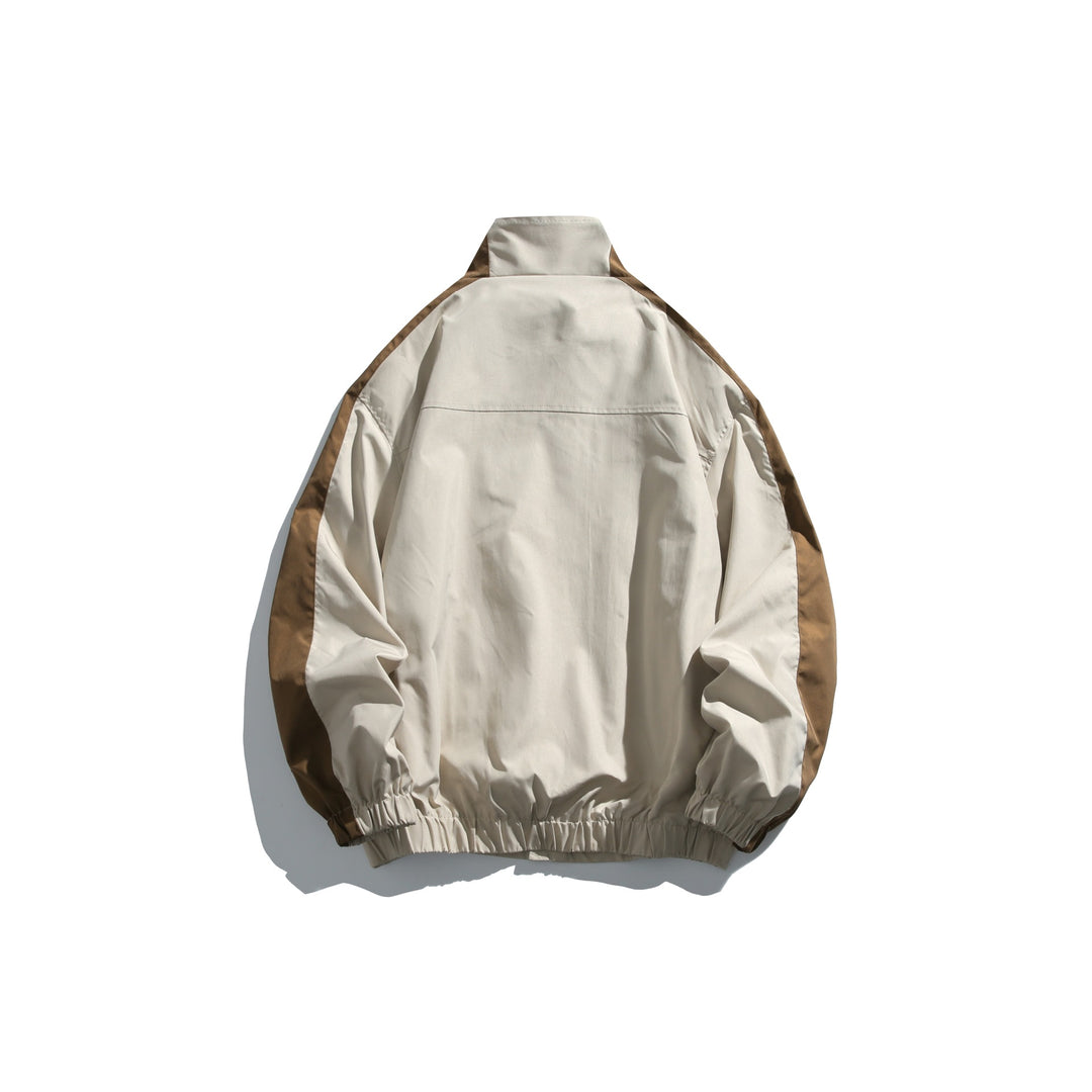 Unisex Sportive Trackjacke im Retro‑Windbreaker‑Design mit Stehkragen und Kontraststreifen Shop Nory