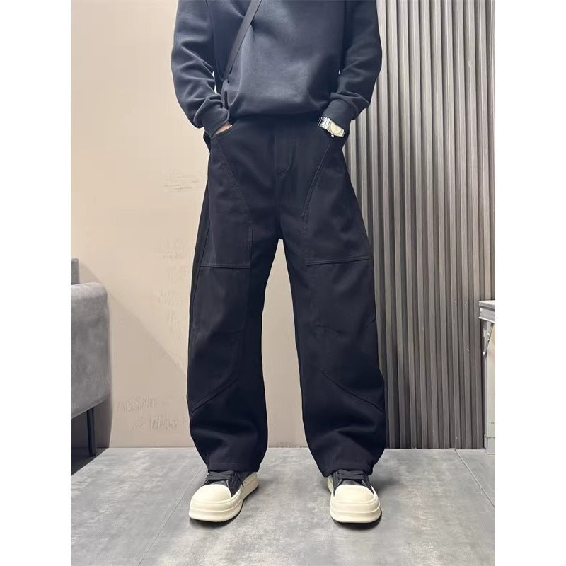 Herren Weite Cargo-Hose im Baggy-Stil mit Knieverstärkung und aufgesetzten Taschen Shop Nory