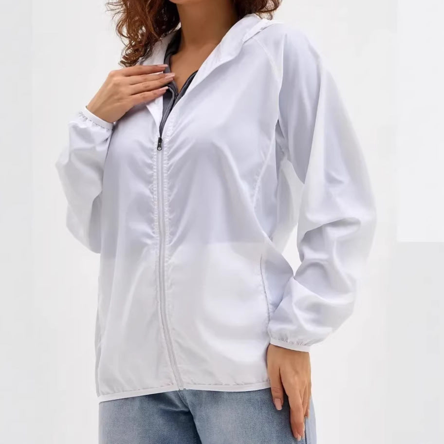 Damen Leichte Sportjacke mit Kapuze