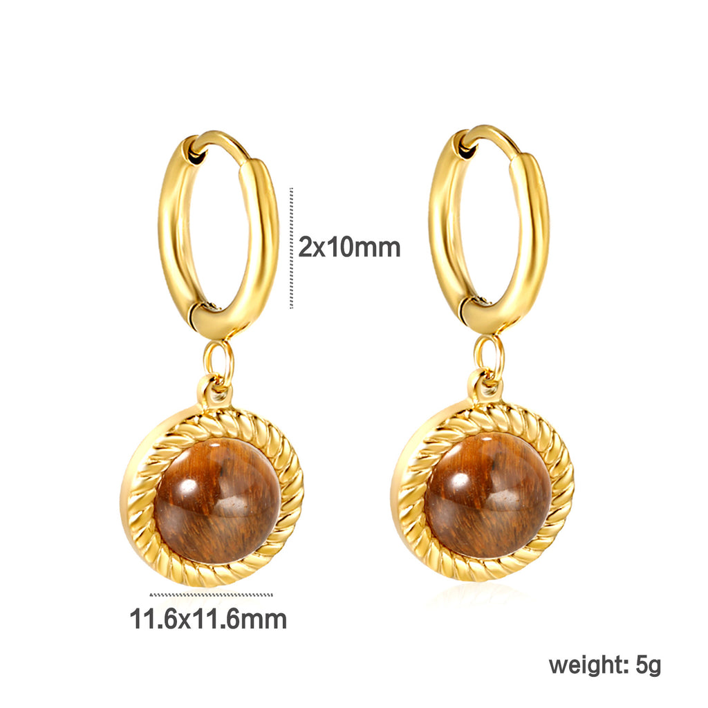 Damen Hängende Ohrringe mit elegantem Muschel-Design und funkelndem Zirkonia Shop Nory