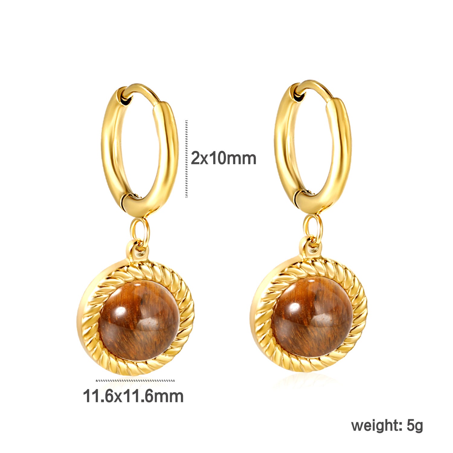 Damen Hängende Ohrringe mit elegantem Muschel-Design und funkelndem Zirkonia Shop Nory
