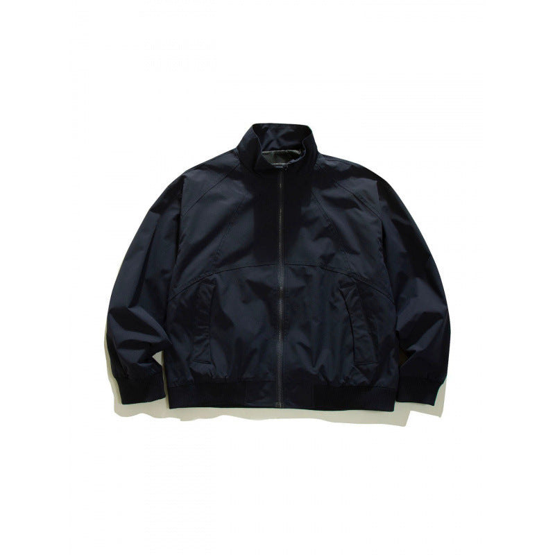 Herren Leichte Boxy-Trainingsjacke mit Stehkragen, Raglanärmeln und geripptem Saum Shop Nory