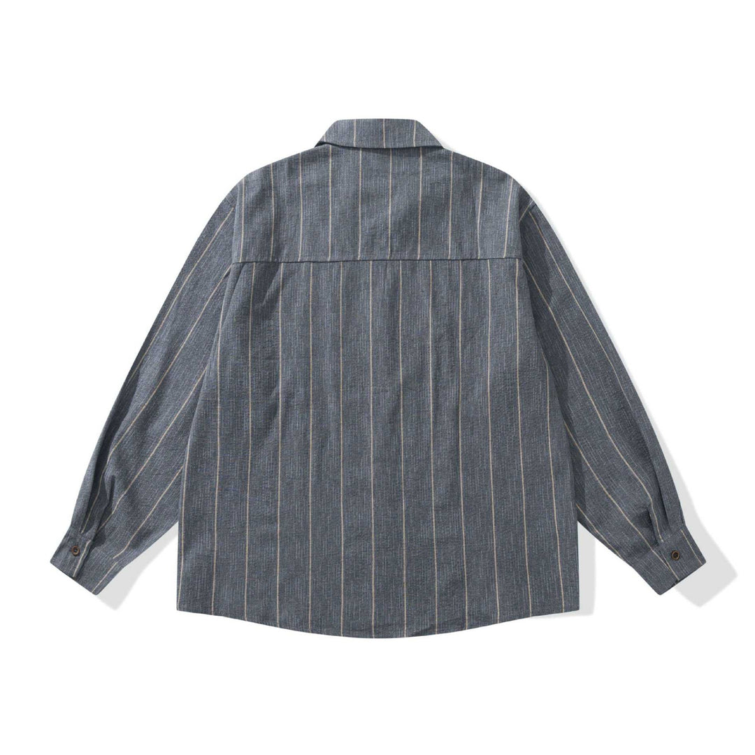 Herren Leichtes Overshirt im Relaxed‑Schnitt mit feiner Streifenstruktur Shop Nory