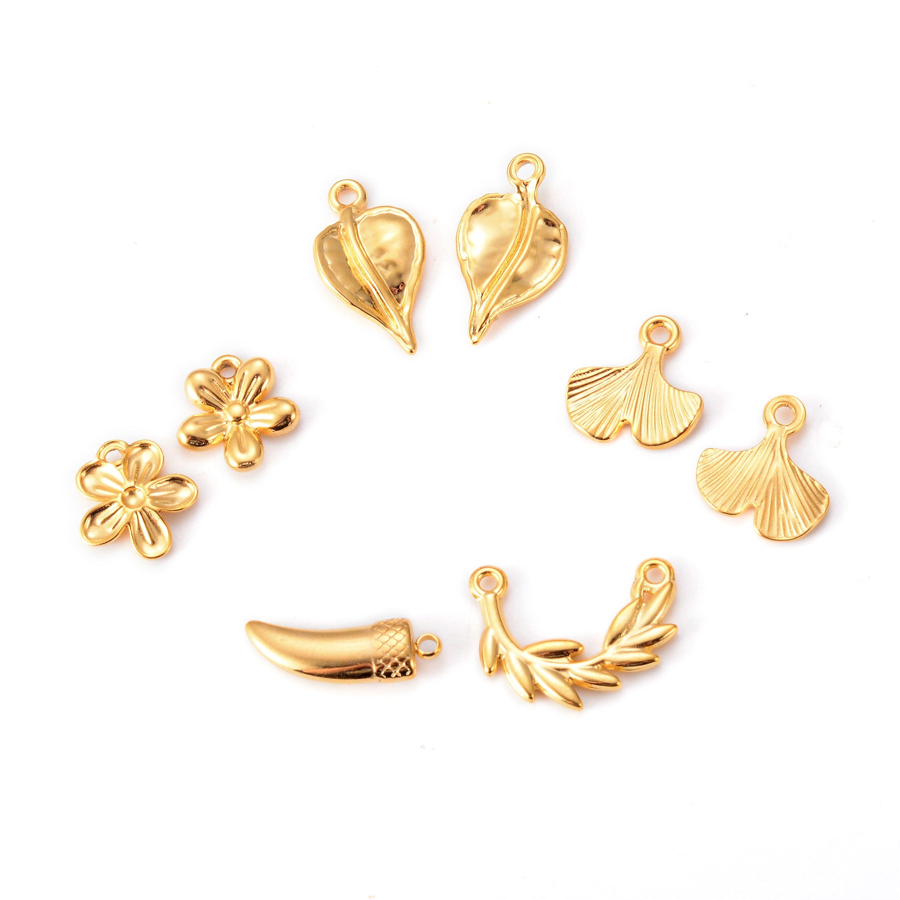 Damen eleganter Schmuckanhänger in Form eines Ginkgoblattes Shop Nory