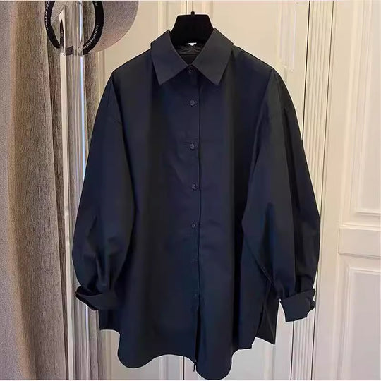 Damen Lässige Baumwollbluse mit Puffärmeln Shop Nory