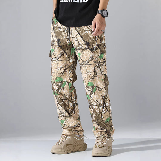 Herren Tapered Cargo-Jogginghose mit Multifachtaschen, Tunnelzug & Utility-Details Shop Nory