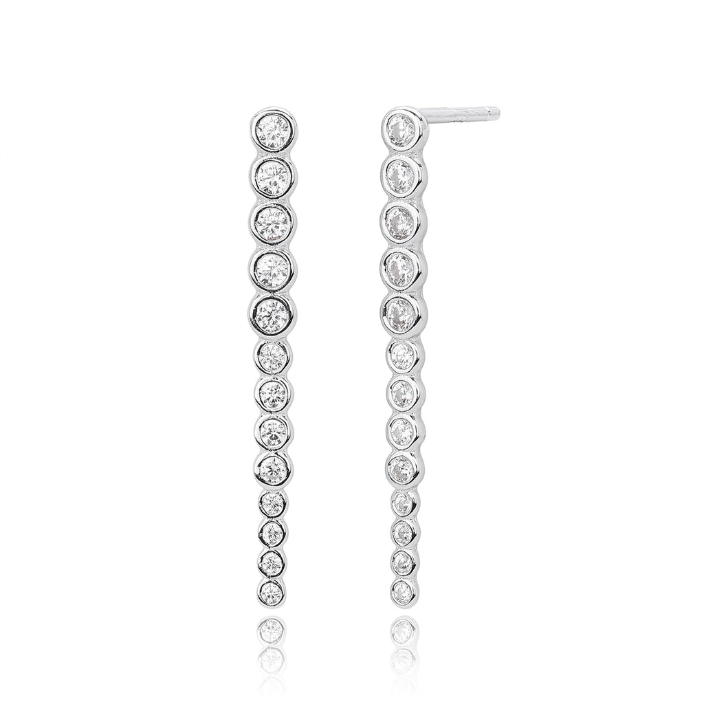 Damen Ohrhänger mit funkelnden Zirkonsteinen aus hochwertigem 925 Sterling Silber Shop Nory