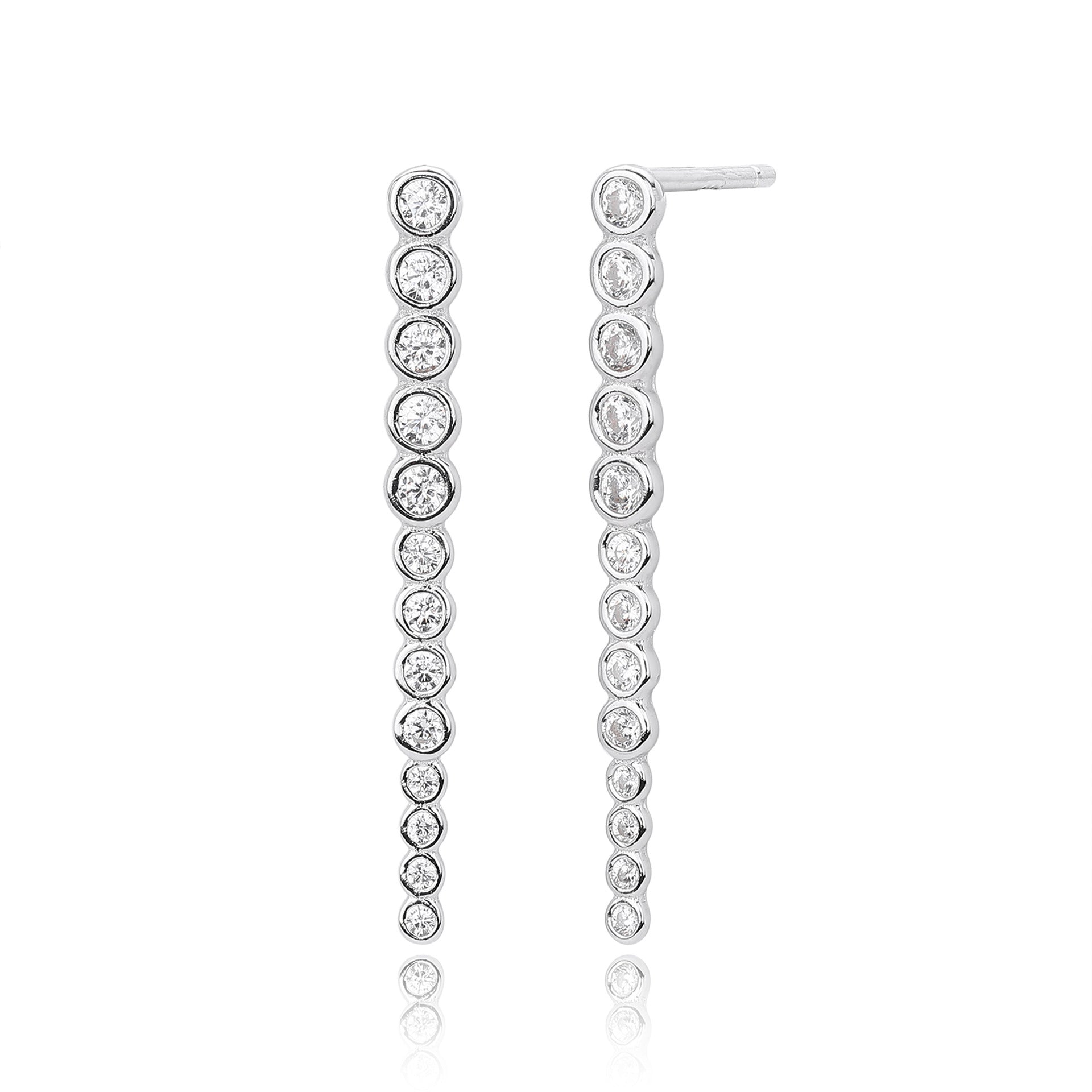 Damen Ohrhänger mit funkelnden Zirkonsteinen aus hochwertigem 925 Sterling Silber Shop Nory