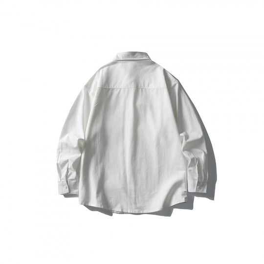 Herren Oversize Doppelreiher Baumwoll-Hemd mit Brusttasche und klassischem Hemdkragen Shop Nory