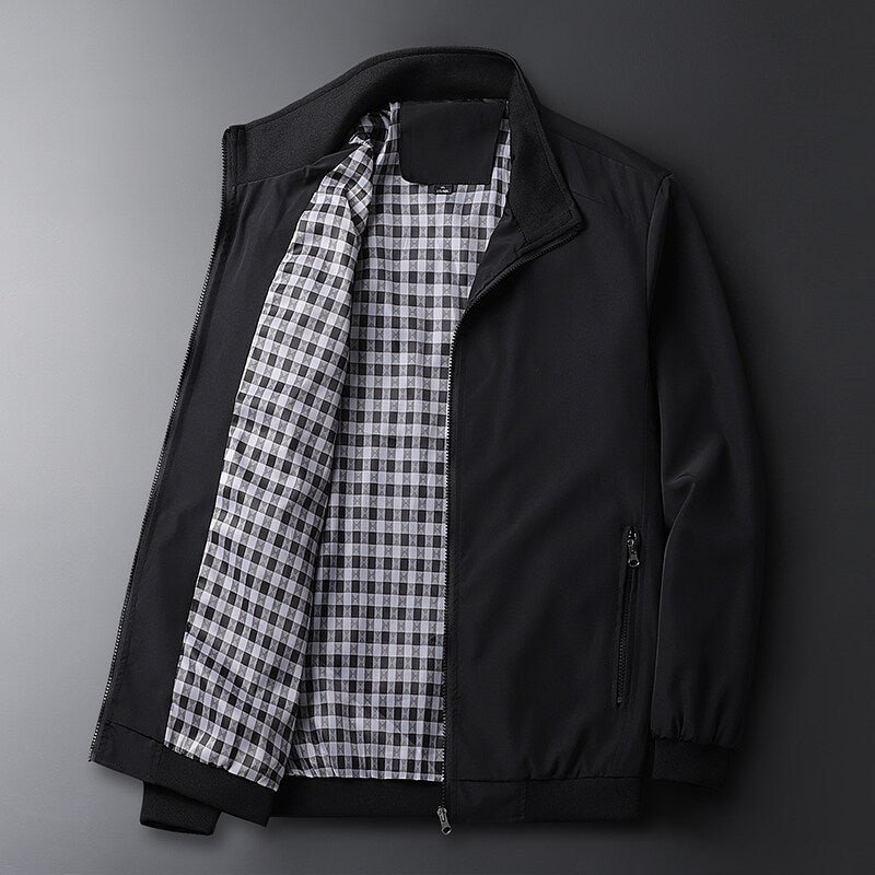Herren Leichte Softshell-Blousonjacke mit Stehkragen, Reißverschlusstaschen und gerippten Bündchen Shop Nory