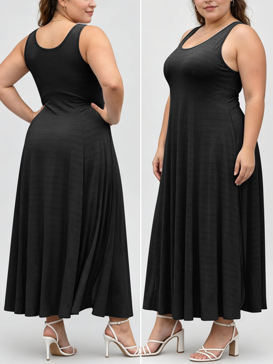 Damen Fließendes Maxikleid mit taillenbetonter A-Linie und breiten Trägern Shopy Nory