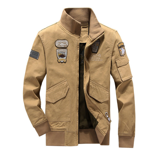 Herren Utility-Canvasjacke mit wärmender Teddyfleece-Innenlage und verdecktem Reißverschluss Shop Nory