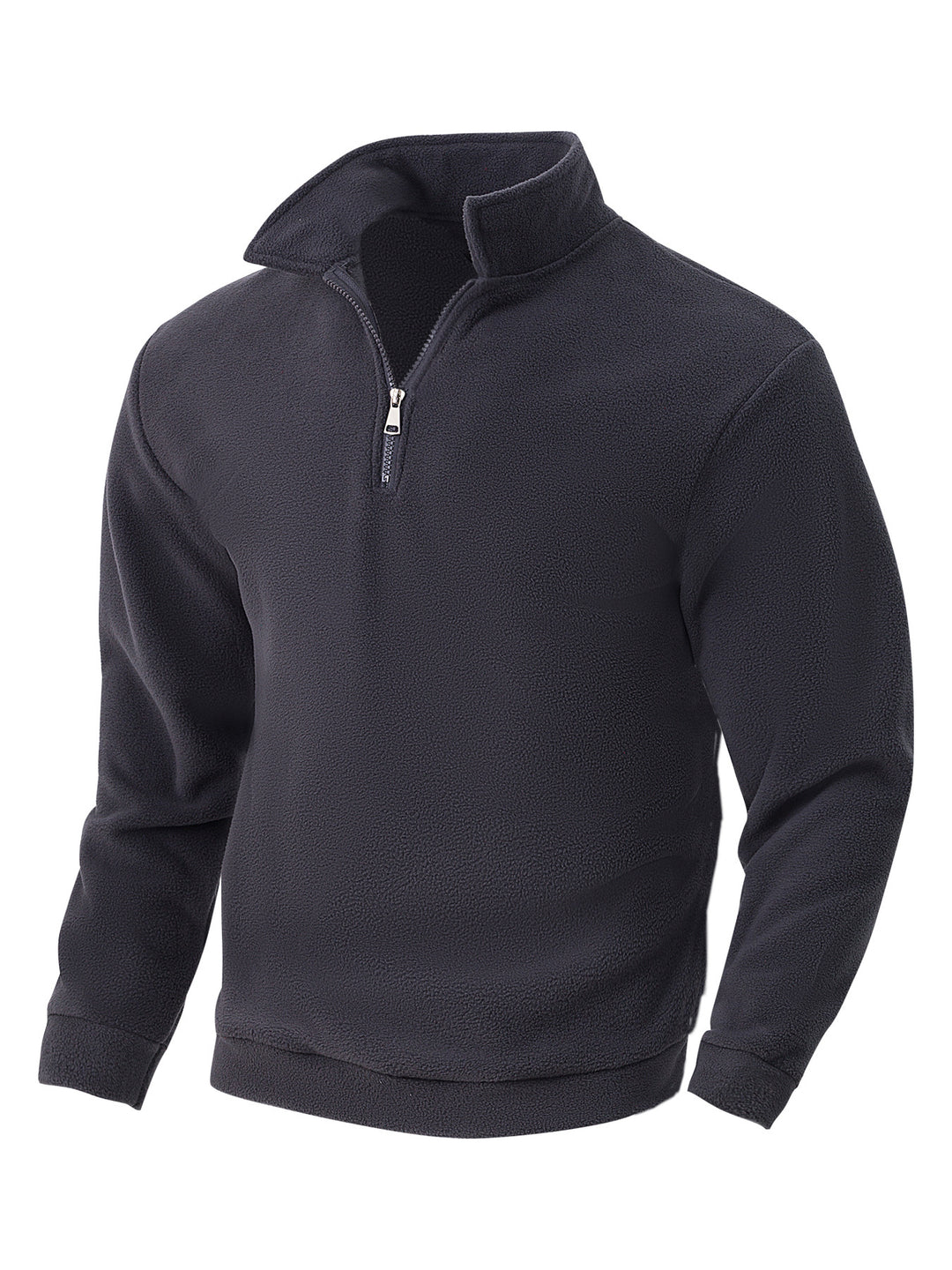 Herren Fleece-Halbzip-Pullover mit Stehkragen, weichem Teddy-Fleece und elastischen Bündchen Shop Nory