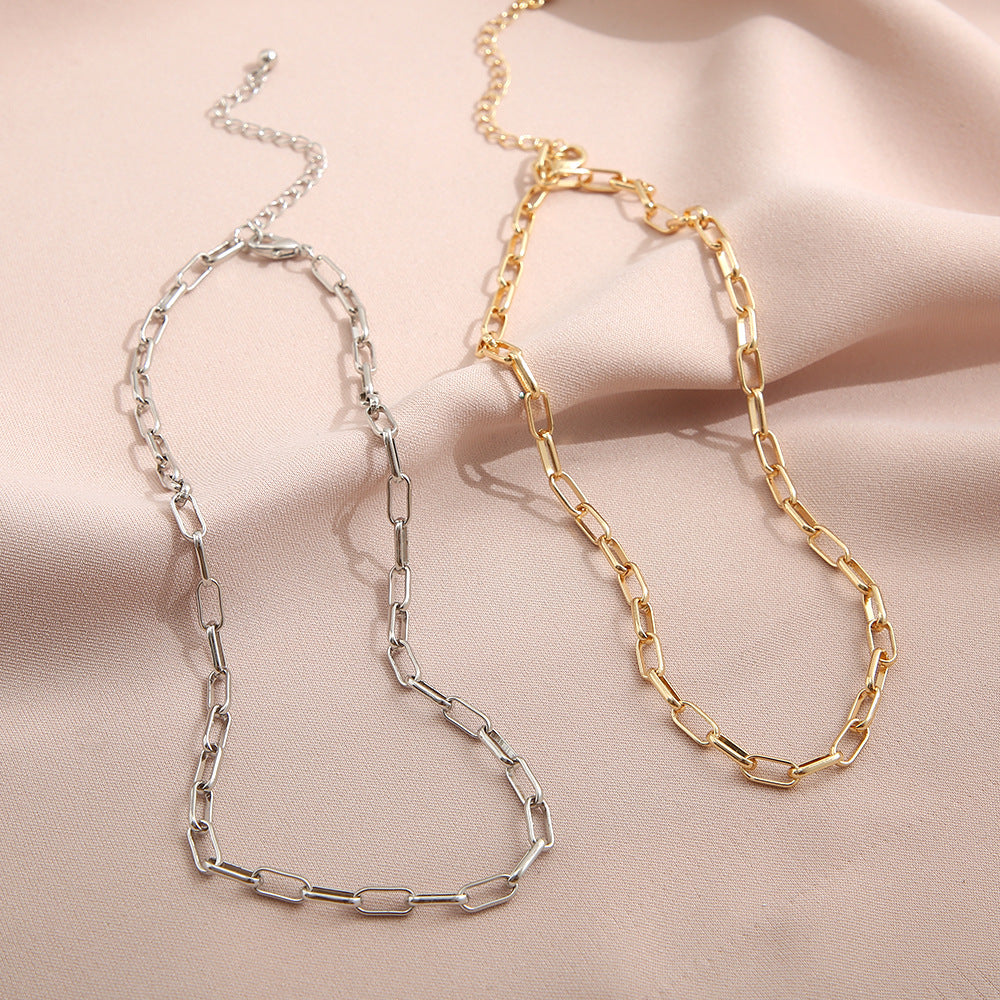 Damen Halskette mit modernem Gliederdesign Shop Nory