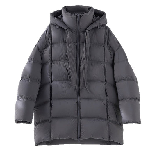 Damen Boxy-Steppjacke mit übergroßem Thermokragen und dekorativen Kordel-Details Shop Nory