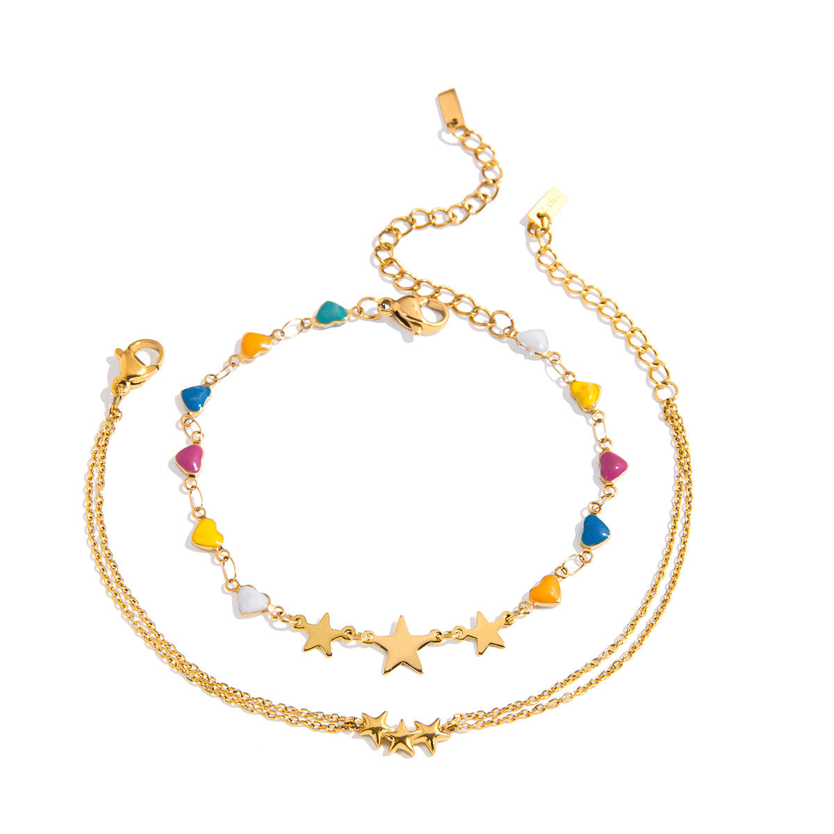 Damen Armband mit funkelnden Sternen aus hypoallergenem Edelstahl Shop Nory