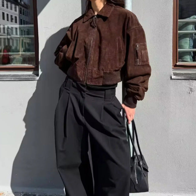 Damen cropped Bomberjacke