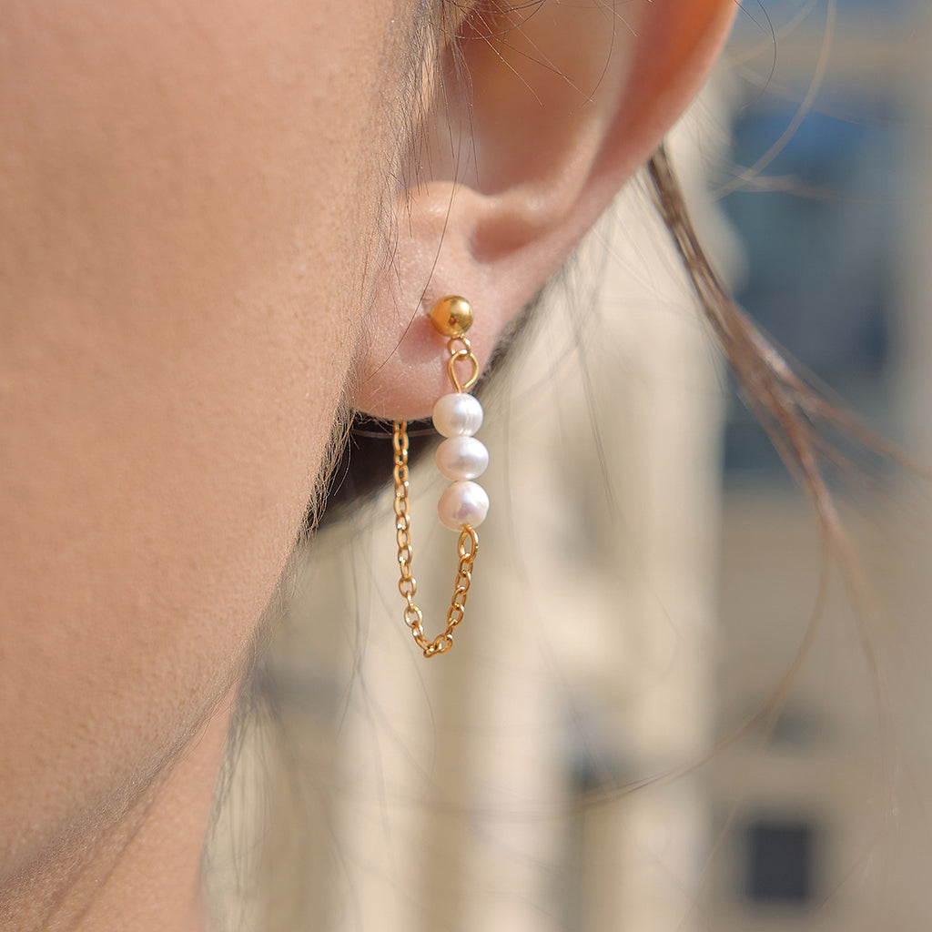 Damen Offene Ohrhänger mit elegantem Spiral-Design aus hypoallergenem Edelstahl Shop Nory