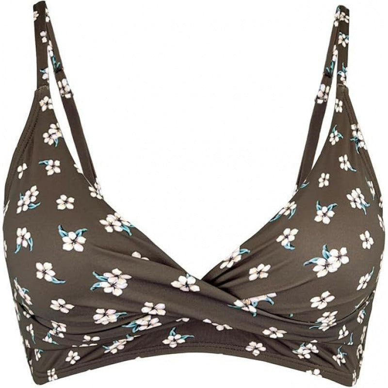 Damen Sportliches Bikini-Oberteil mit Wickel-Design