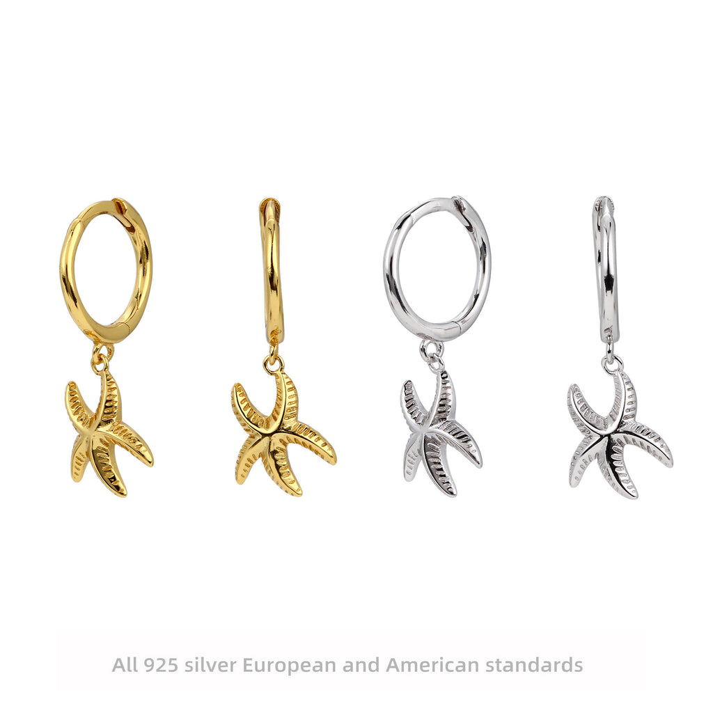 Damen Ohrhänger mit maritimem Sternmuster aus 925 Sterling Silber Shop Nory