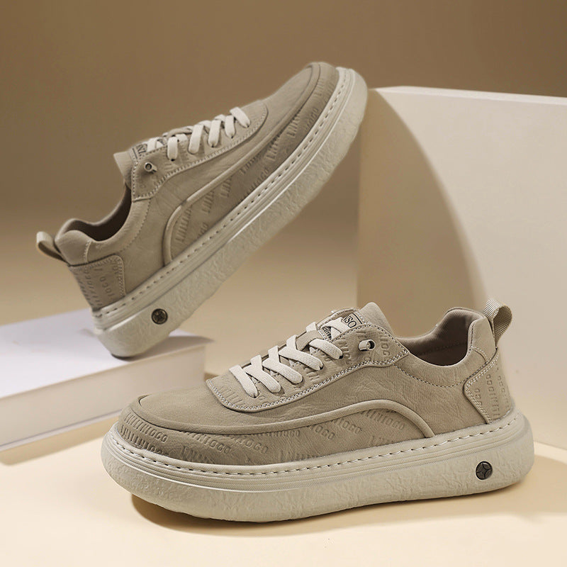 Damen Komfortable Sneakers aus hochwertigem Leder mit dämpfender Laufsohle Shopnory