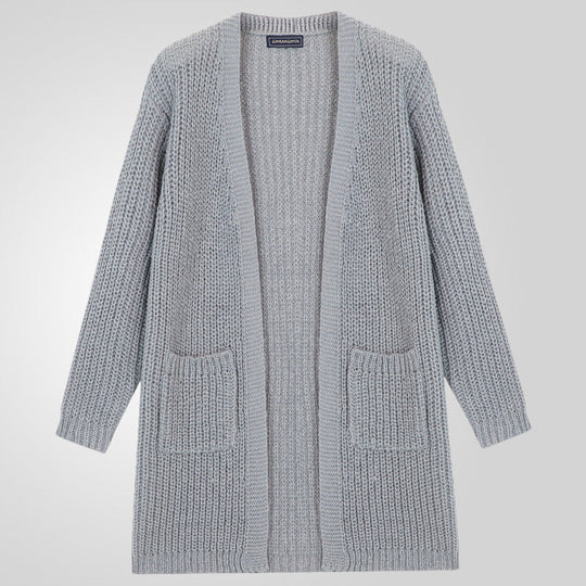Herren Großer Strickcardigan mit tiefem Schnitt und strukturiertem Design