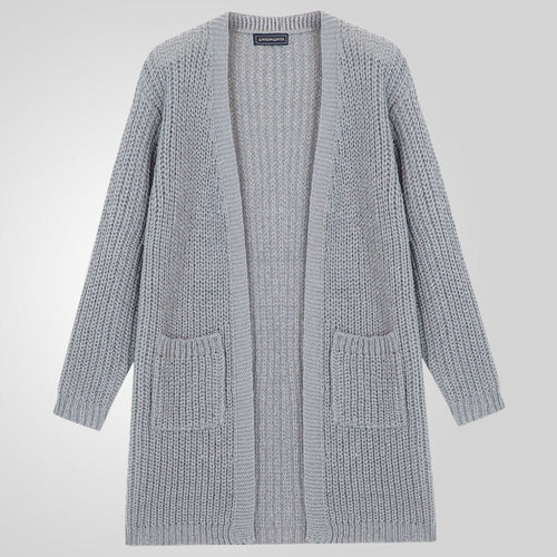 Herren Großer Strickcardigan mit tiefem Schnitt und strukturiertem Design