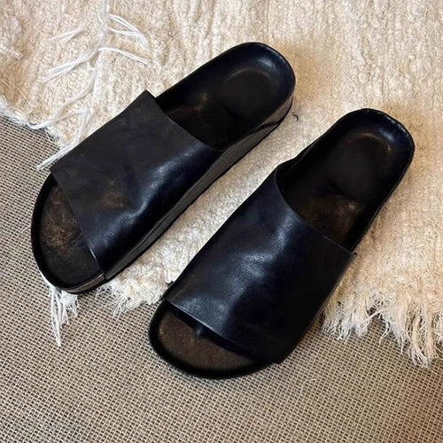 Damen Komfortable Slipper mit geschmeidiger Lederoberfläche und ergonomischem Fußbett