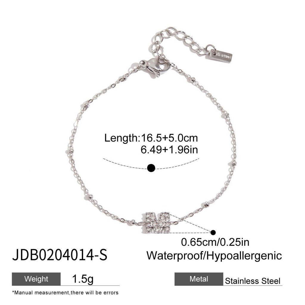 Damen Armband mit funkelnden Zirkonia-Details und hypoallergener Edelstahlverarbeitung Shop Nory