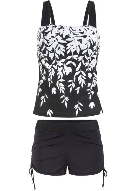 Damen Tankini-Set mit floralem Design und verstellbarem Oberteil