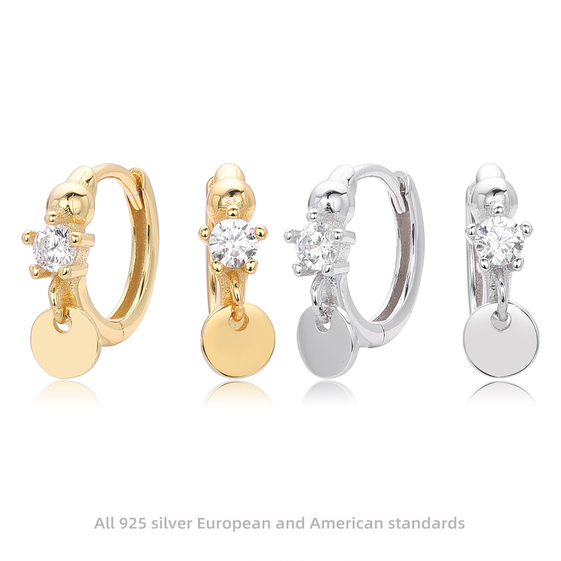 Damen Creolenohrringe mit funkelndem Zirkon und elegantem Anhängermotiv Shop Nory
