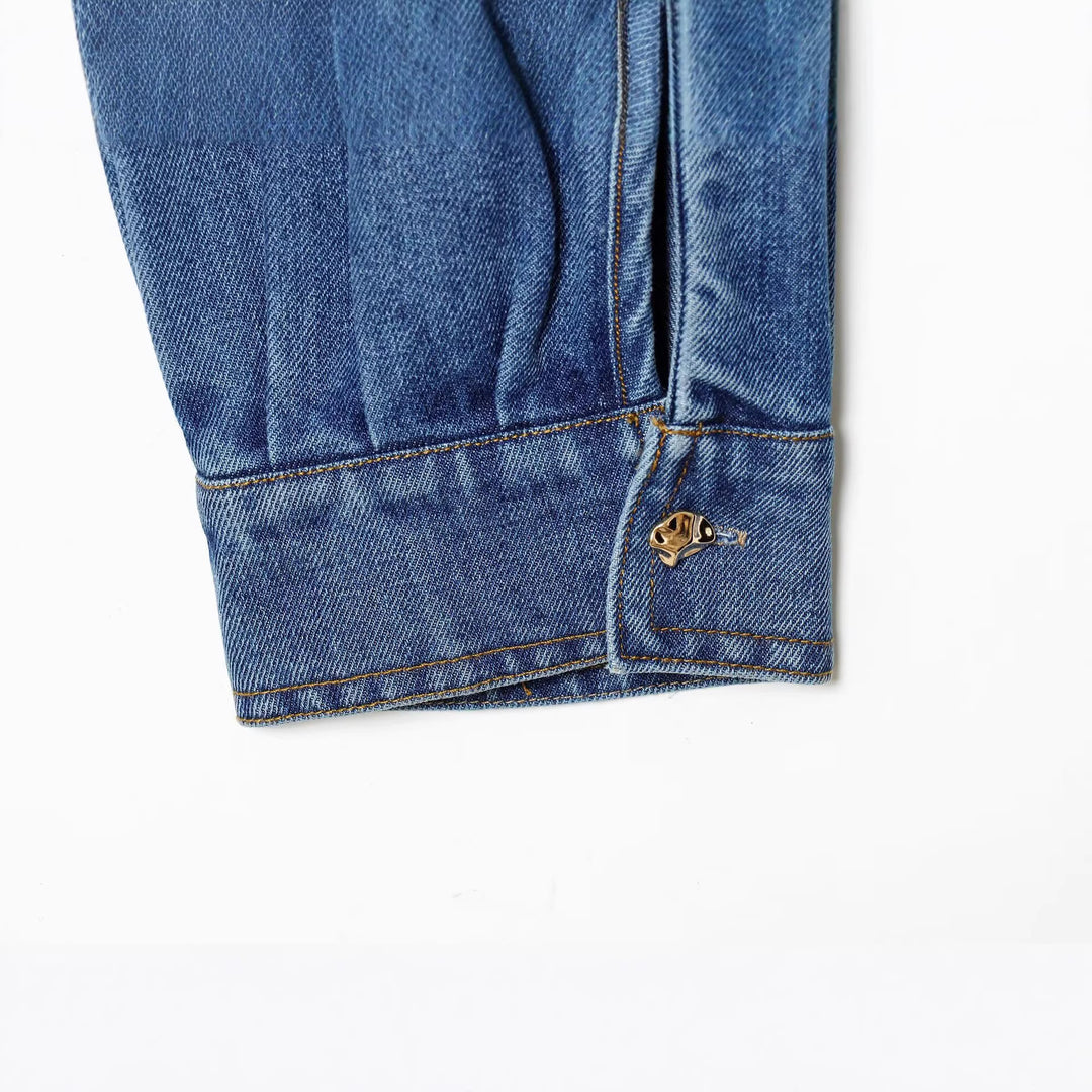 Damen Oversize Denim-Pulloverjacke mit halber Knopfleiste Shop Nory