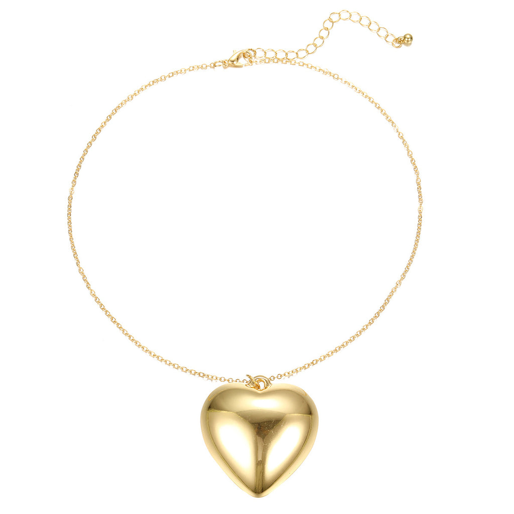 Damen Choker-Halskette mit goldenem Herzanhänger Shop Nory