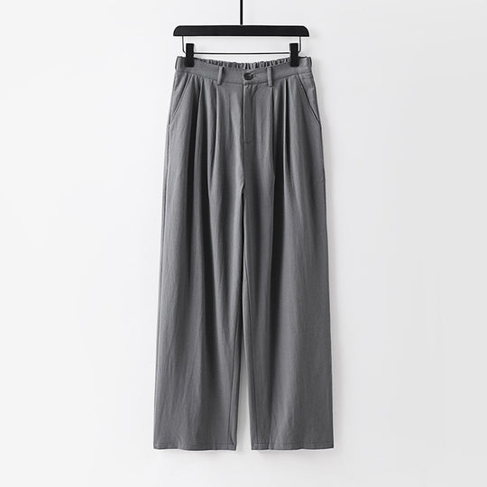 Damen weite Hose mit hoher Taille und Bundfalten Shop Nory