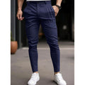 Herren stylische Slim-Fit Anzughose mit plissiertem Design
